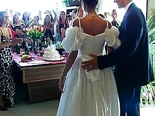 Wedding whores are fucking in public